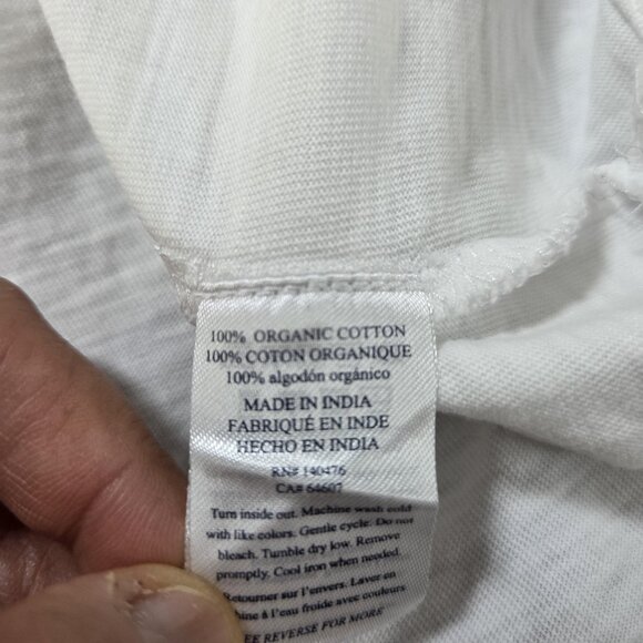 Faherty Shirt Mens XL White Sunwashed Organic Cotton Pocket Tee Casual Crewneck - Picture 7 of 7